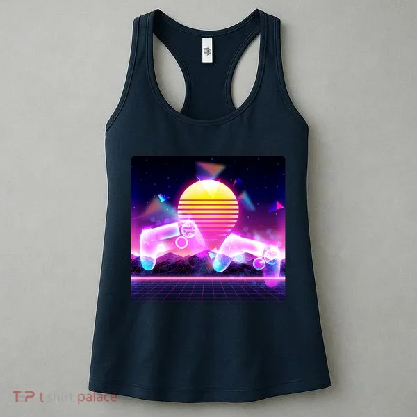 Retro Wave 80's Video Game Controllers Women's Tank Top