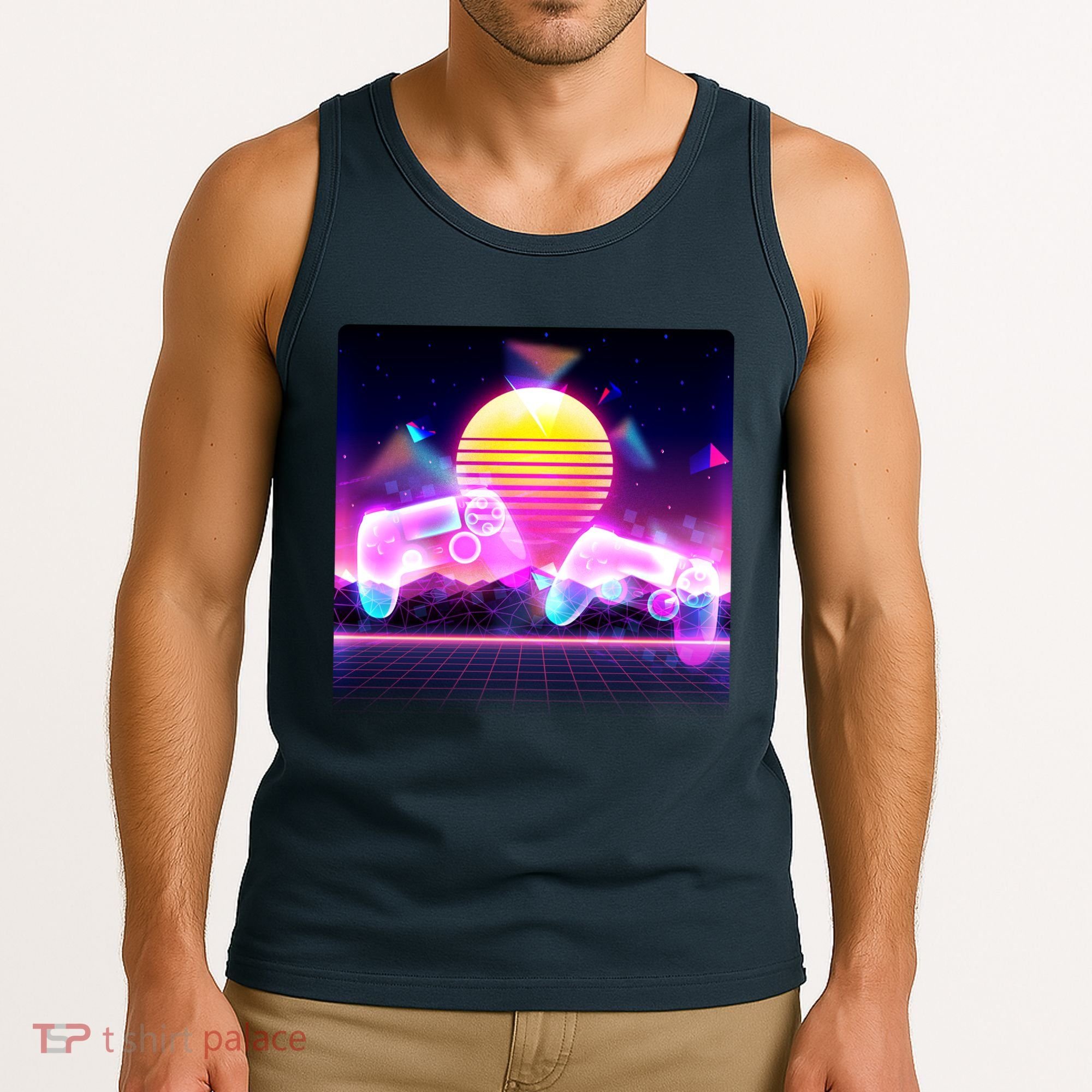 Retro Wave 80's Video Game Controllers Tank Top