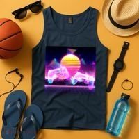Retro Wave 80's Video Game Controllers Tank Top thumb 4