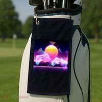 Retro Wave 80's Video Game Controllers Golf Towel thumb 2