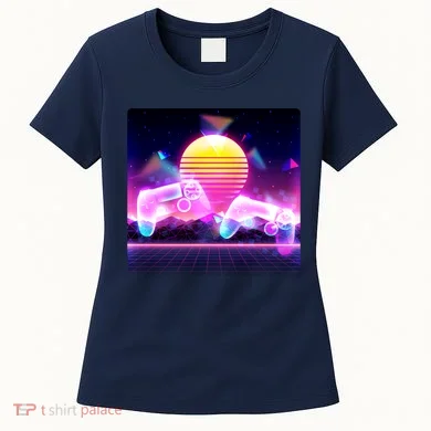 Retro Wave 80's Video Game Controllers Women's T-Shirt