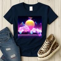 Retro Wave 80's Video Game Controllers Women's T-Shirt thumb 3