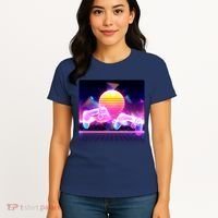 Retro Wave 80's Video Game Controllers Women's T-Shirt thumb 4