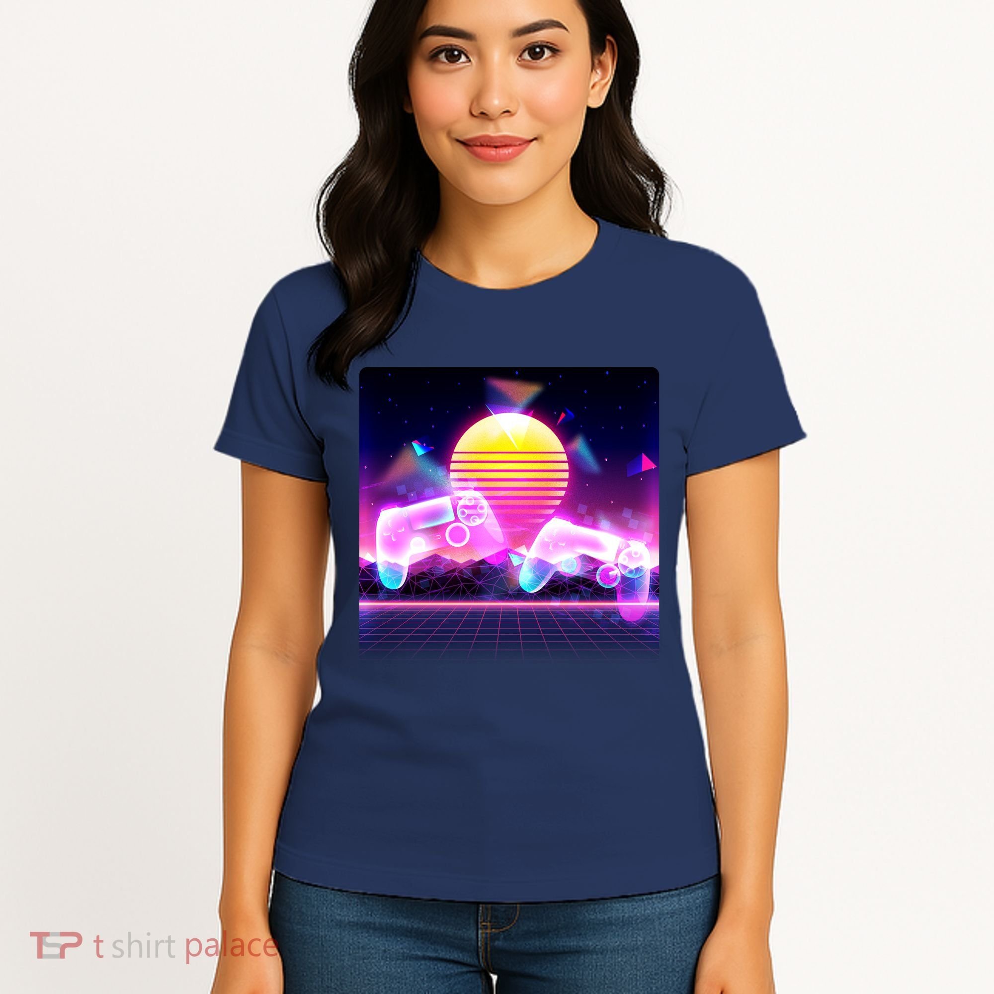 Retro Wave 80's Video Game Controllers Women's T-Shirt