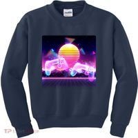 Retro Wave 80's Video Game Controllers Kids Sweatshirt thumb 0