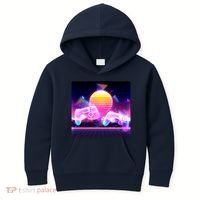 Retro Wave 80's Video Game Controllers Kids Hoodie thumb 0