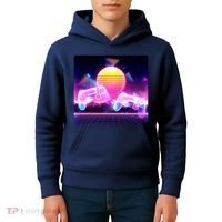 Retro Wave 80's Video Game Controllers Kids Hoodie thumb 4
