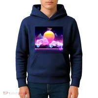 Retro Wave 80's Video Game Controllers Kids Hoodie thumb 4