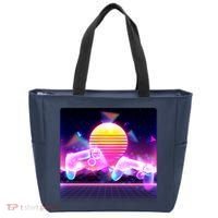 Retro Wave 80's Video Game Controllers Tote Bag thumb 0
