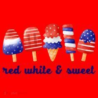 Red White And Sweet 4th Of July Santa Hat thumb 1