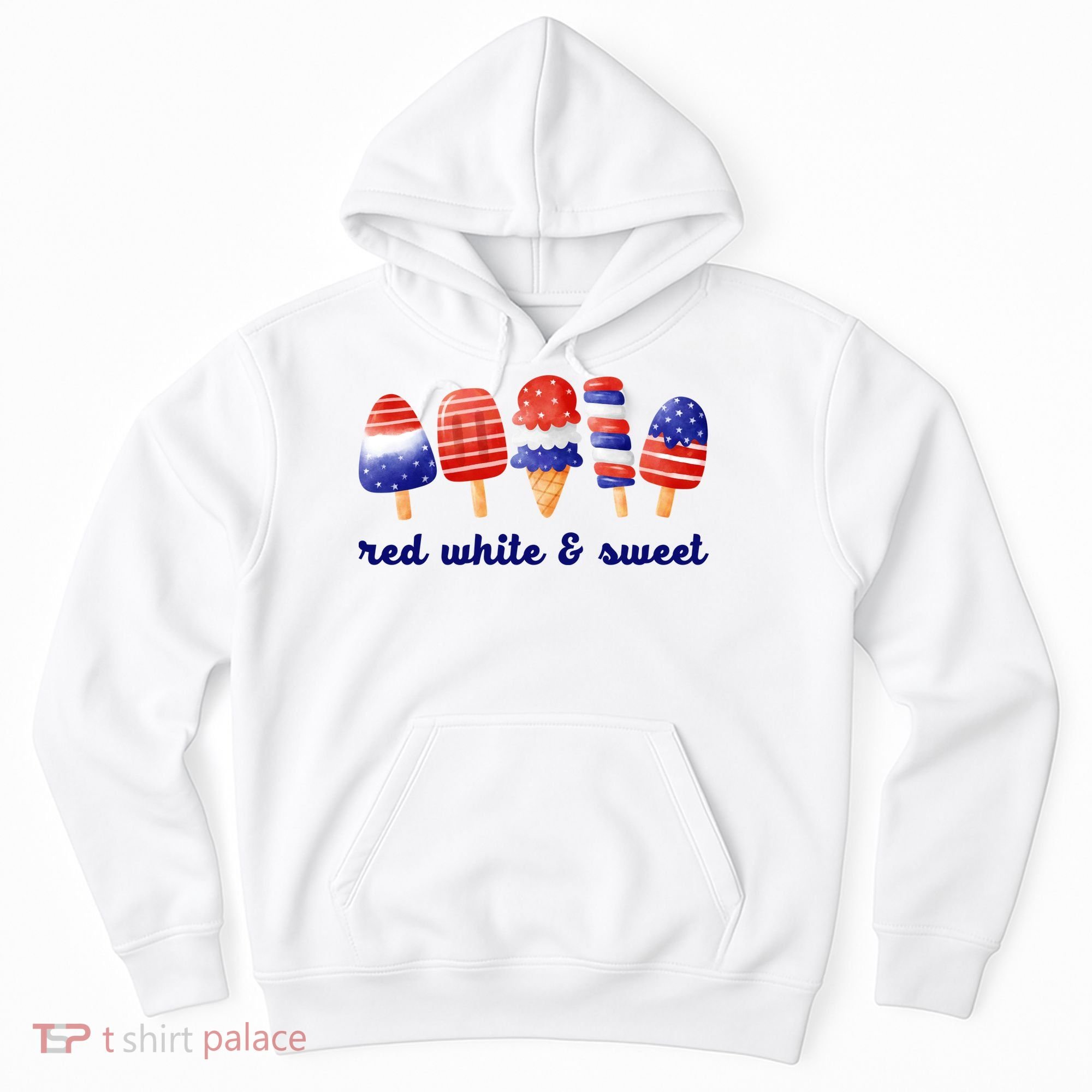 Red White And Sweet 4th Of July Hoodie