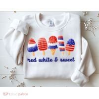 Red White And Sweet 4th Of July Sweatshirt thumb 2