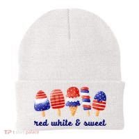 Red White And Sweet 4th Of July Beanie thumb 0
