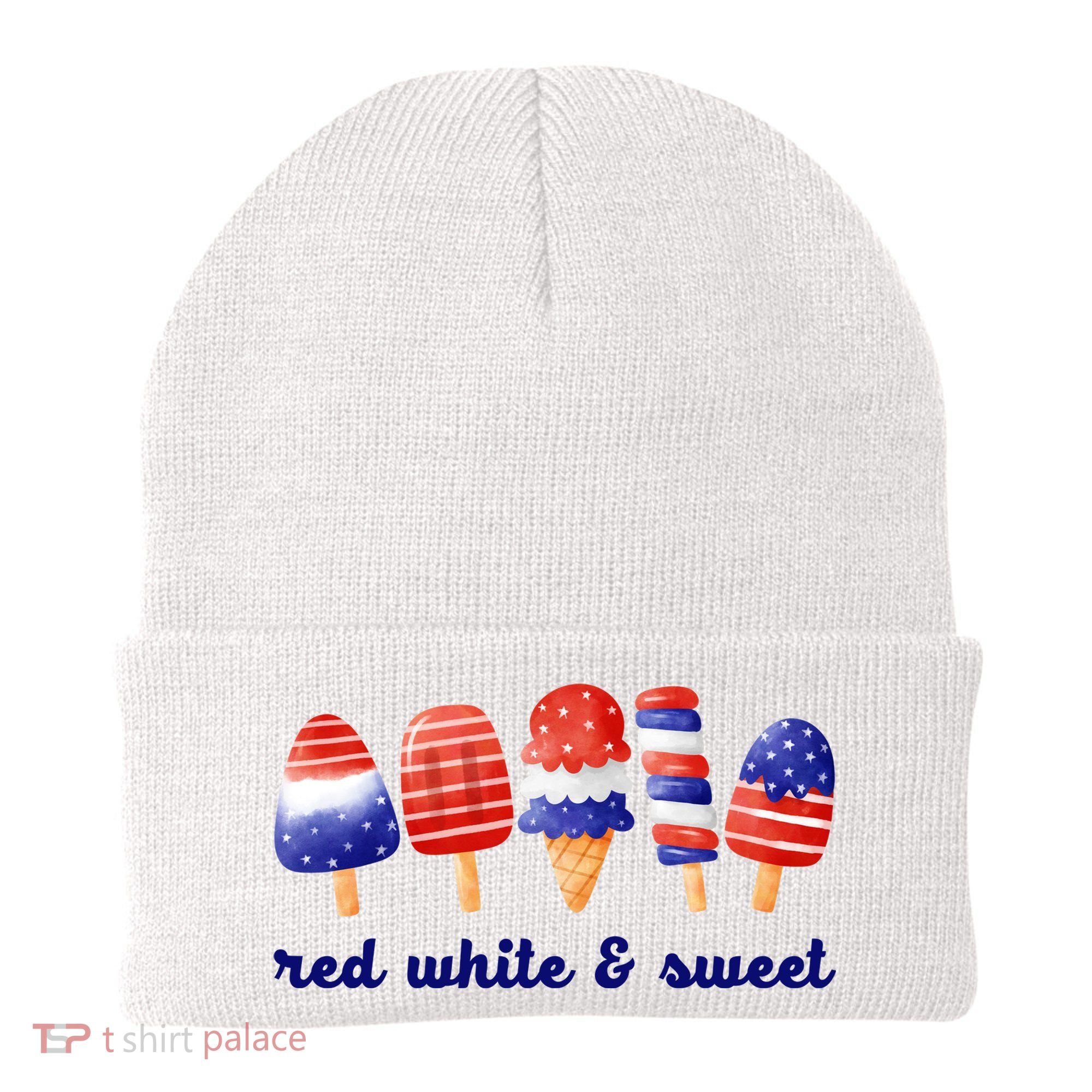 Red White And Sweet 4th Of July Beanie