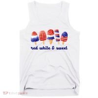 Red White And Sweet 4th Of July Tank Top thumb 0