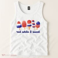 Red White And Sweet 4th Of July Tank Top thumb 2