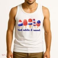 Red White And Sweet 4th Of July Tank Top thumb 3