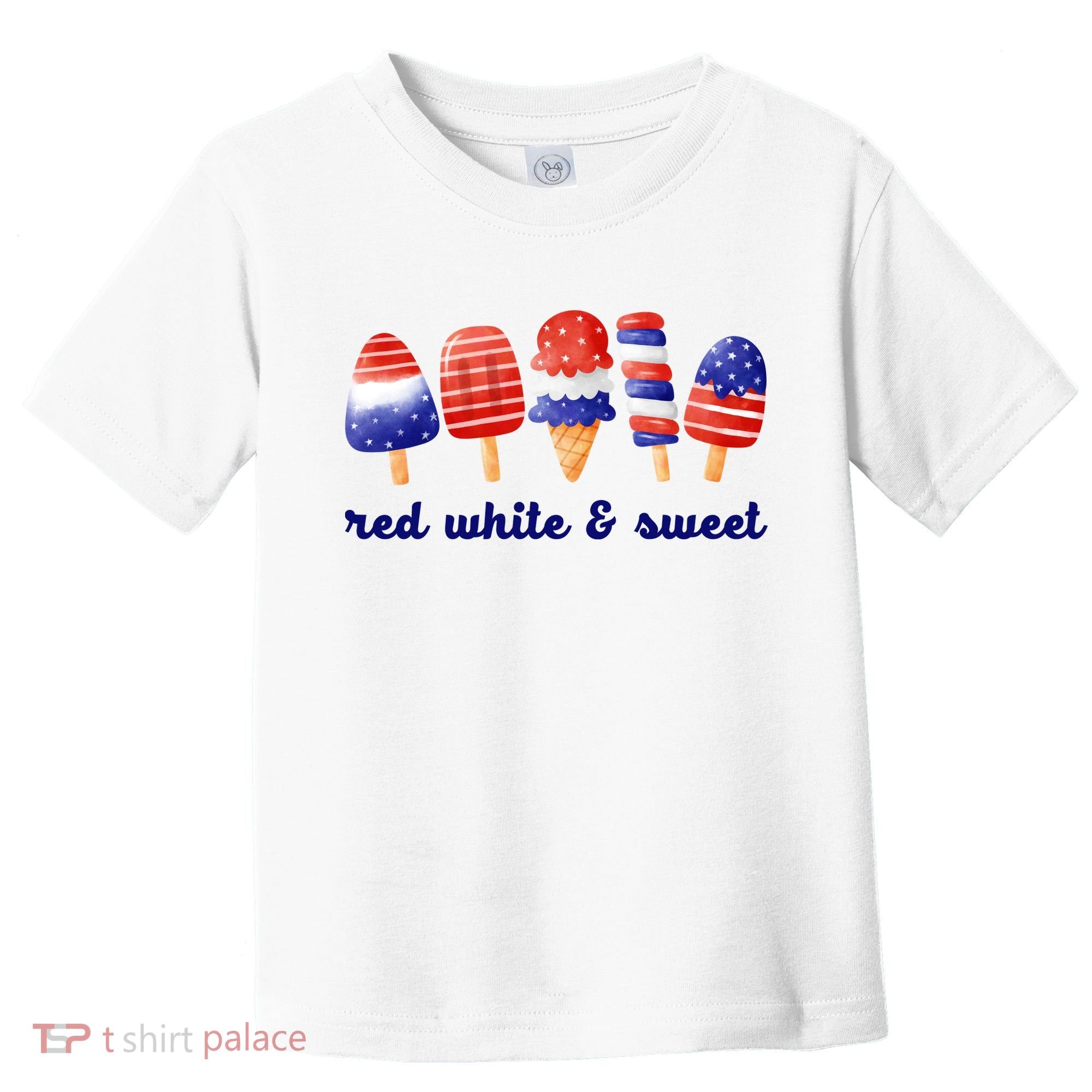 Red White And Sweet 4th Of July Toddler T-Shirt