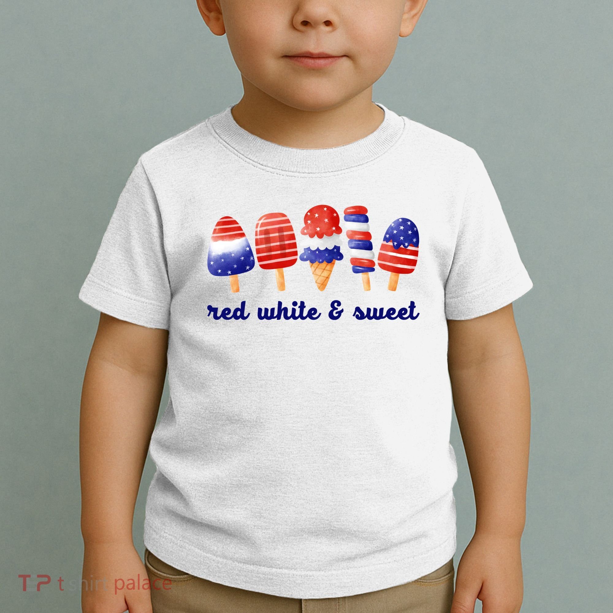 Red White And Sweet 4th Of July Toddler T-Shirt