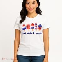 Red White And Sweet 4th Of July Women's T-Shirt thumb 4