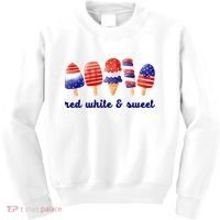 Red White And Sweet 4th Of July Kids Sweatshirt thumb 0