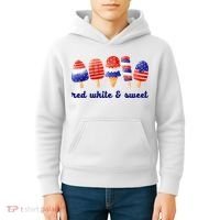 Red White And Sweet 4th Of July Kids Hoodie thumb 4