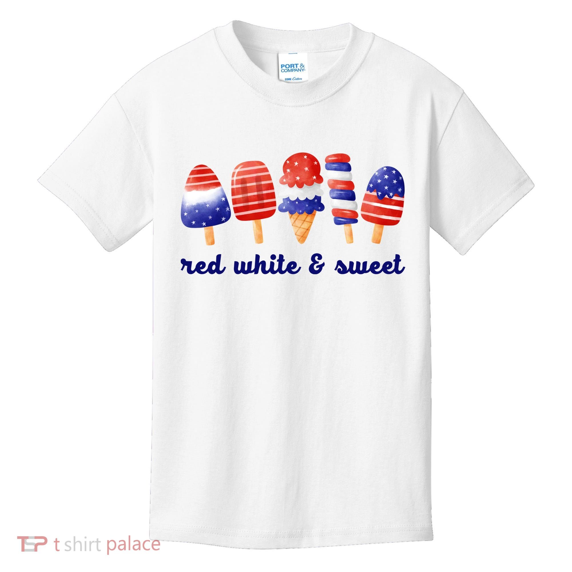 Red White And Sweet 4th Of July Kids T-Shirt