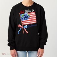 Red, White And Blueberries American USA Flag Women's Sweatshirt thumb 0
