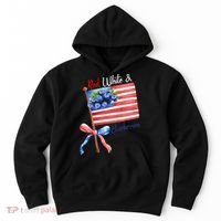 Red, White And Blueberries American USA Flag Hoodie thumb 0