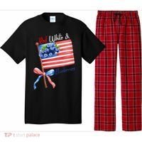 Red, White And Blueberries American USA Flag Pajama Set thumb 0