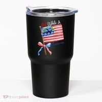 Red, White And Blueberries American USA Flag Tumbler thumb 0