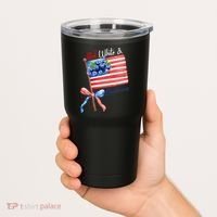 Red, White And Blueberries American USA Flag Tumbler thumb 2