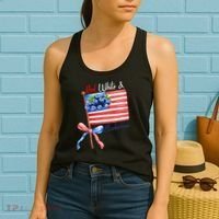 Red, White And Blueberries American USA Flag Women's Tank Top thumb 2