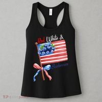 Red, White And Blueberries American USA Flag Women's Tank Top thumb 3