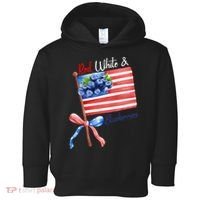 Red, White And Blueberries American USA Flag Toddler Hoodie thumb 0