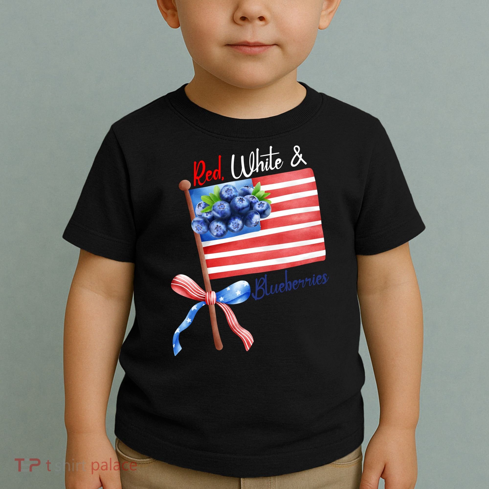 Red, White And Blueberries American USA Flag Toddler T-Shirt