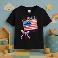 Red, White And Blueberries American USA Flag Toddler T-Shirt thumb 3