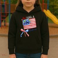 Red, White And Blueberries American USA Flag Kids Hoodie thumb 3
