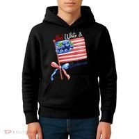 Red, White And Blueberries American USA Flag Kids Hoodie thumb 4