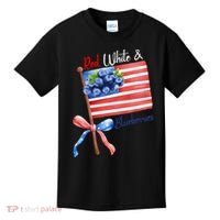 Red, White And Blueberries American USA Flag Kids T-Shirt thumb 0