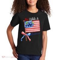 Red, White And Blueberries American USA Flag Kids T-Shirt thumb 2