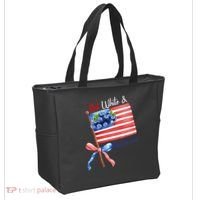 Red, White And Blueberries American USA Flag Tote Bag thumb 2