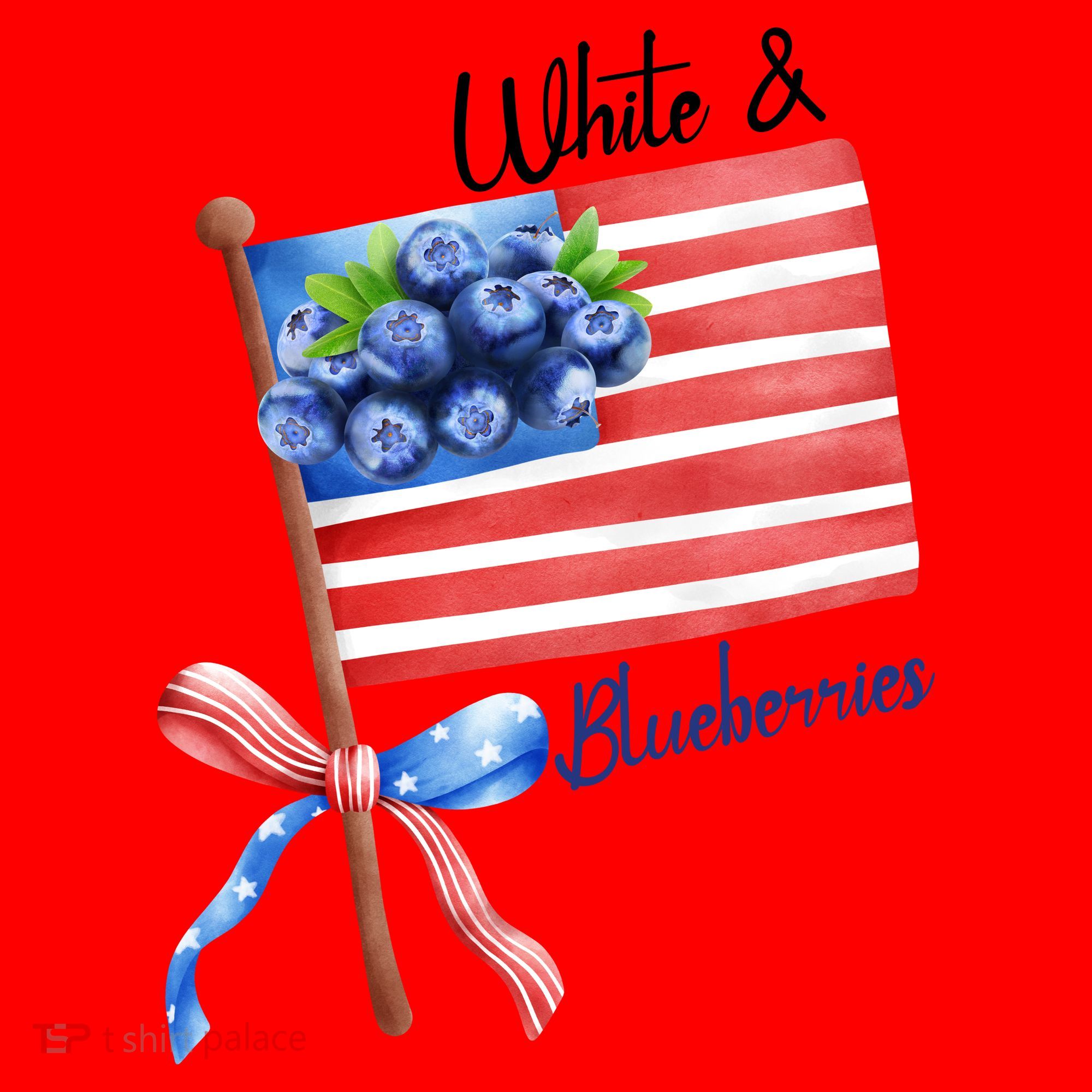 Red, White And Blueberries American USA Flag Santa Hat