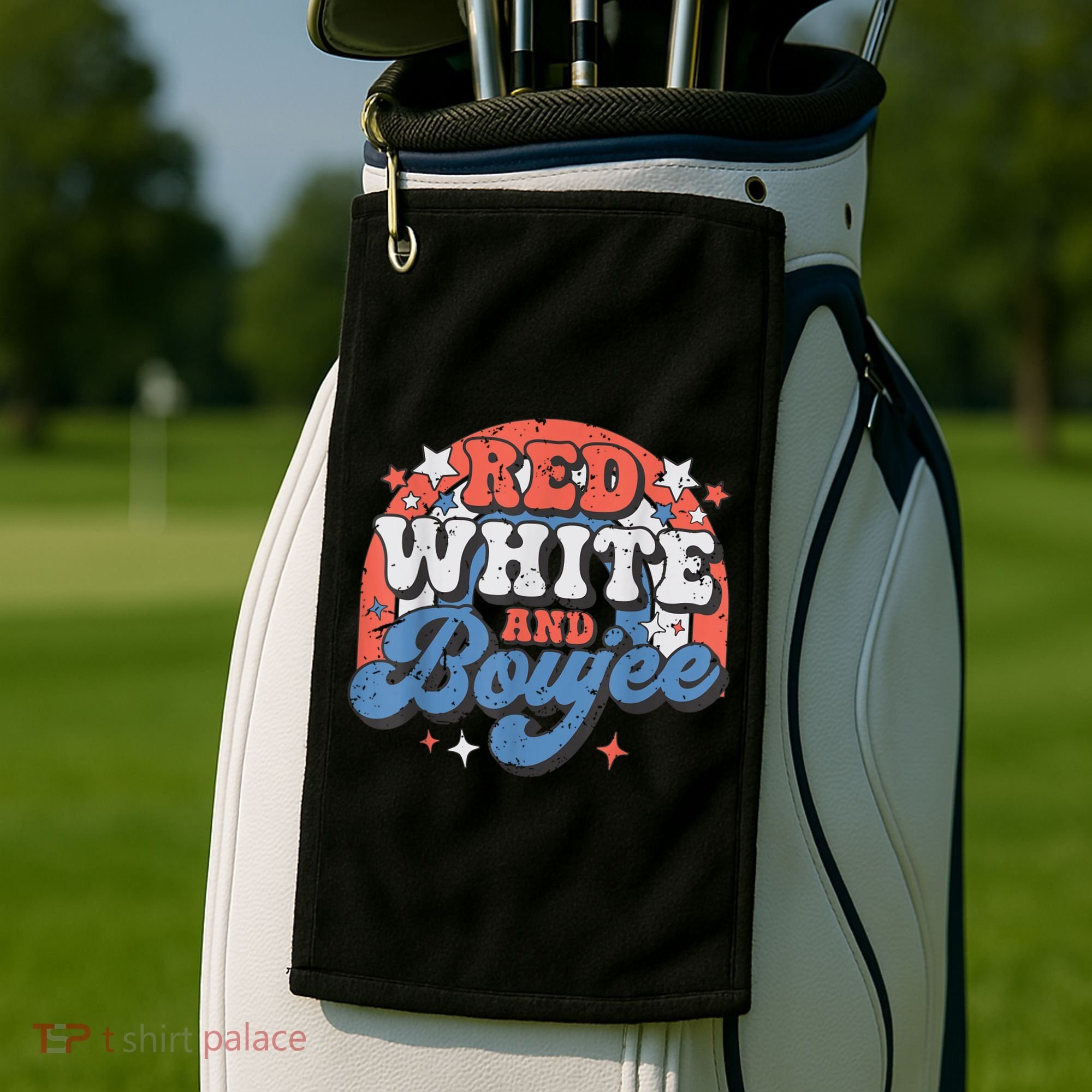 Red White And Boujee 4th Of July Golf Towel