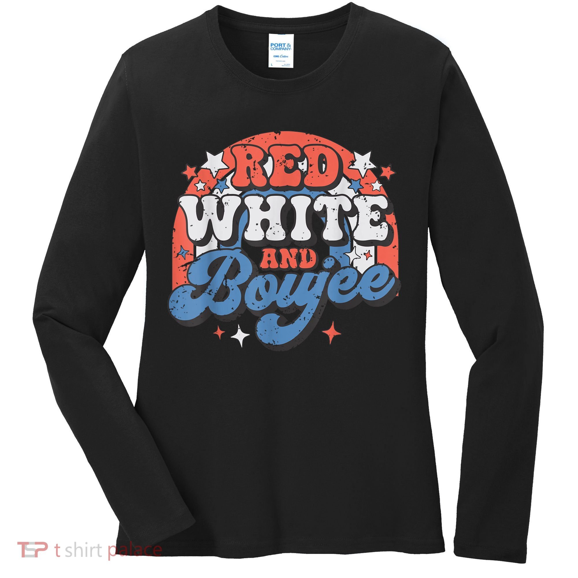 Red White And Boujee 4th Of July Women's Long Sleeve Shirt
