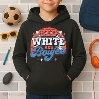 Red White And Boujee 4th Of July Kids Hoodie thumb 2