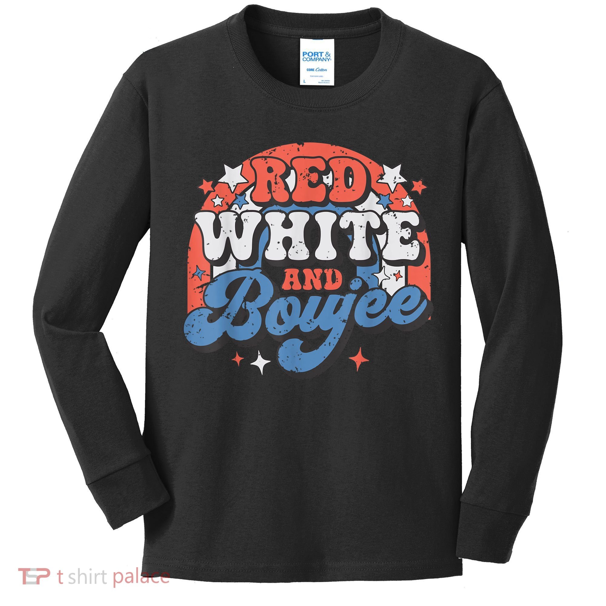 Red White And Boujee 4th Of July Kids Long Sleeve Shirt
