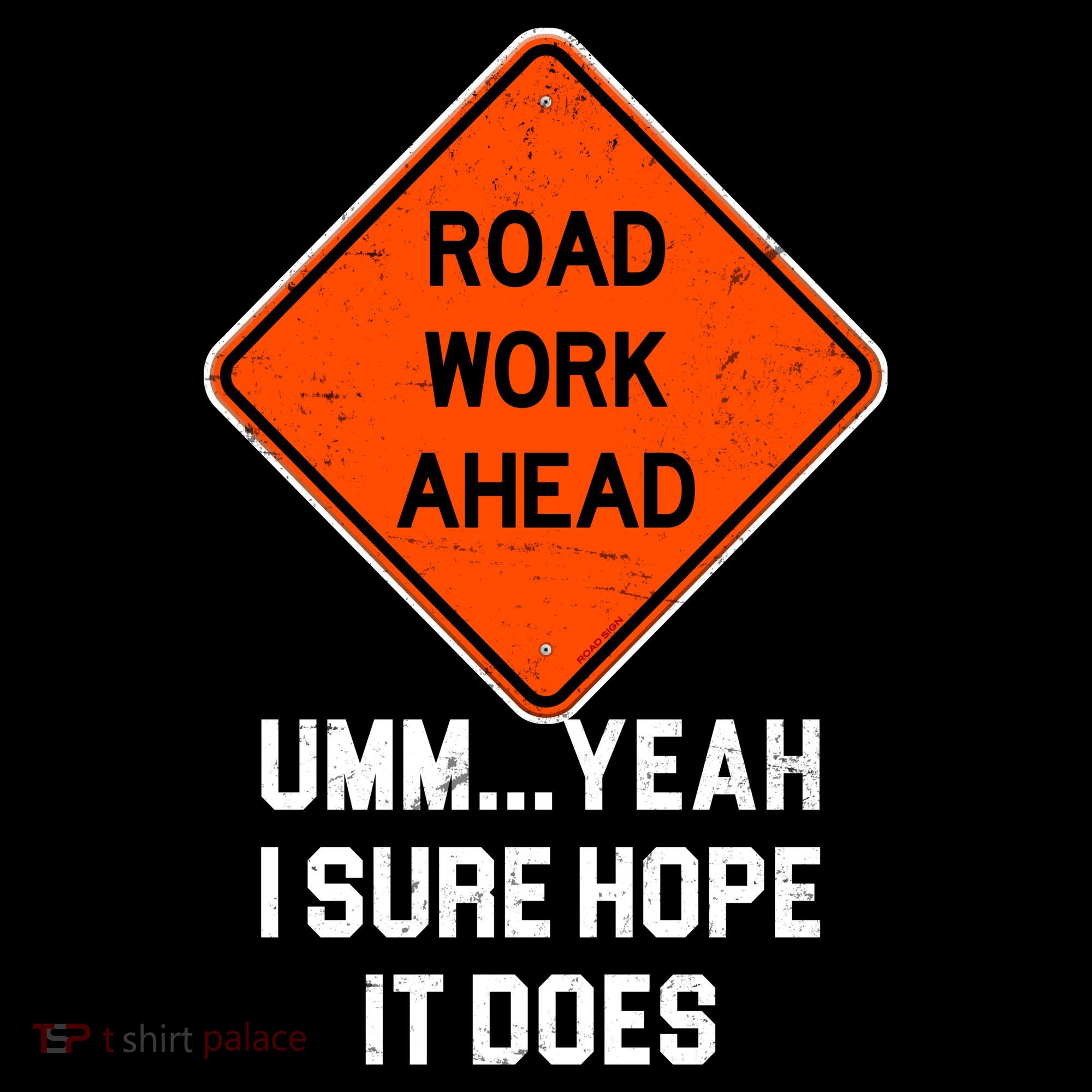 Road Work Ahead Funny Construction Mousepad
