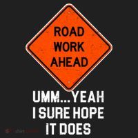 Road Work Ahead Funny Construction Golf Towel thumb 3