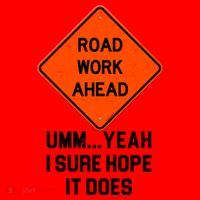 Road Work Ahead Funny Construction Santa Hat thumb 1